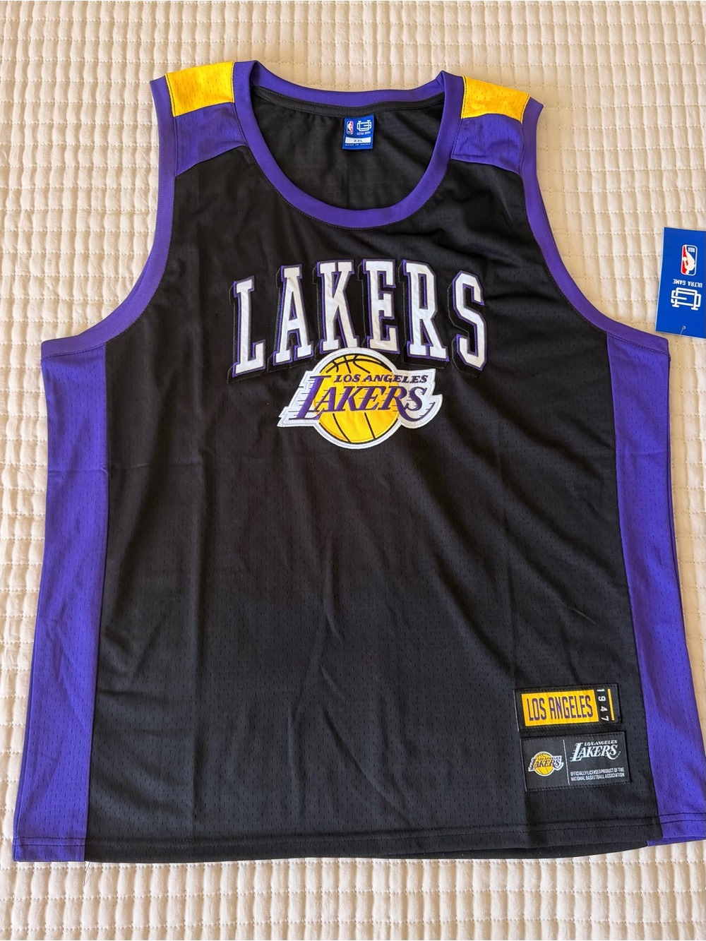 NBA Los Angeles Lakers Black Purple Gold Jersey Tank